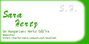 sara hertz business card